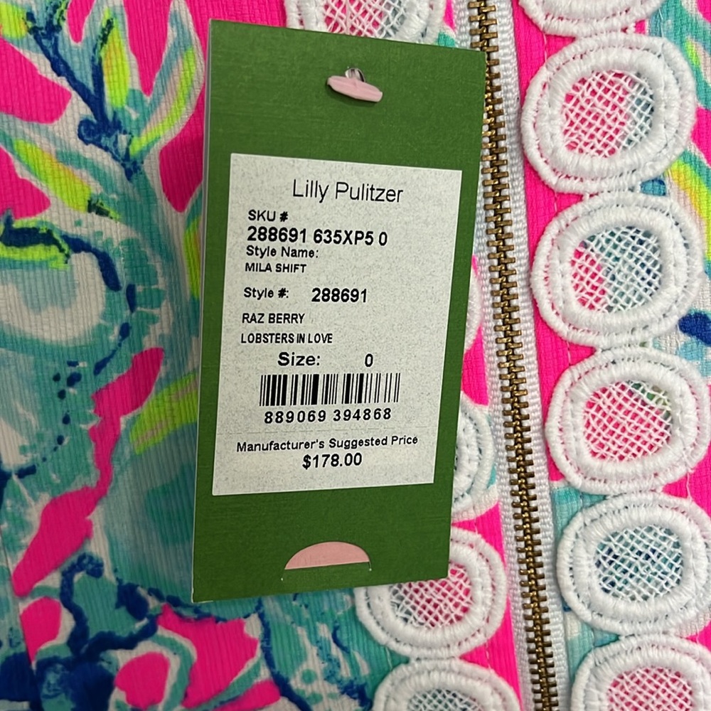 Lilly Pulitzer Mila Shift Raz Berry lobsters in love - Picture 3 of 3